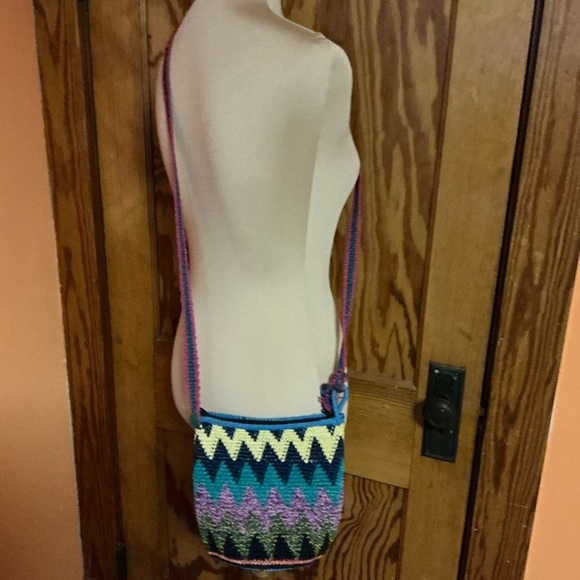 Vtg 90s Handmade Woven Purse - Picture 5 of 10